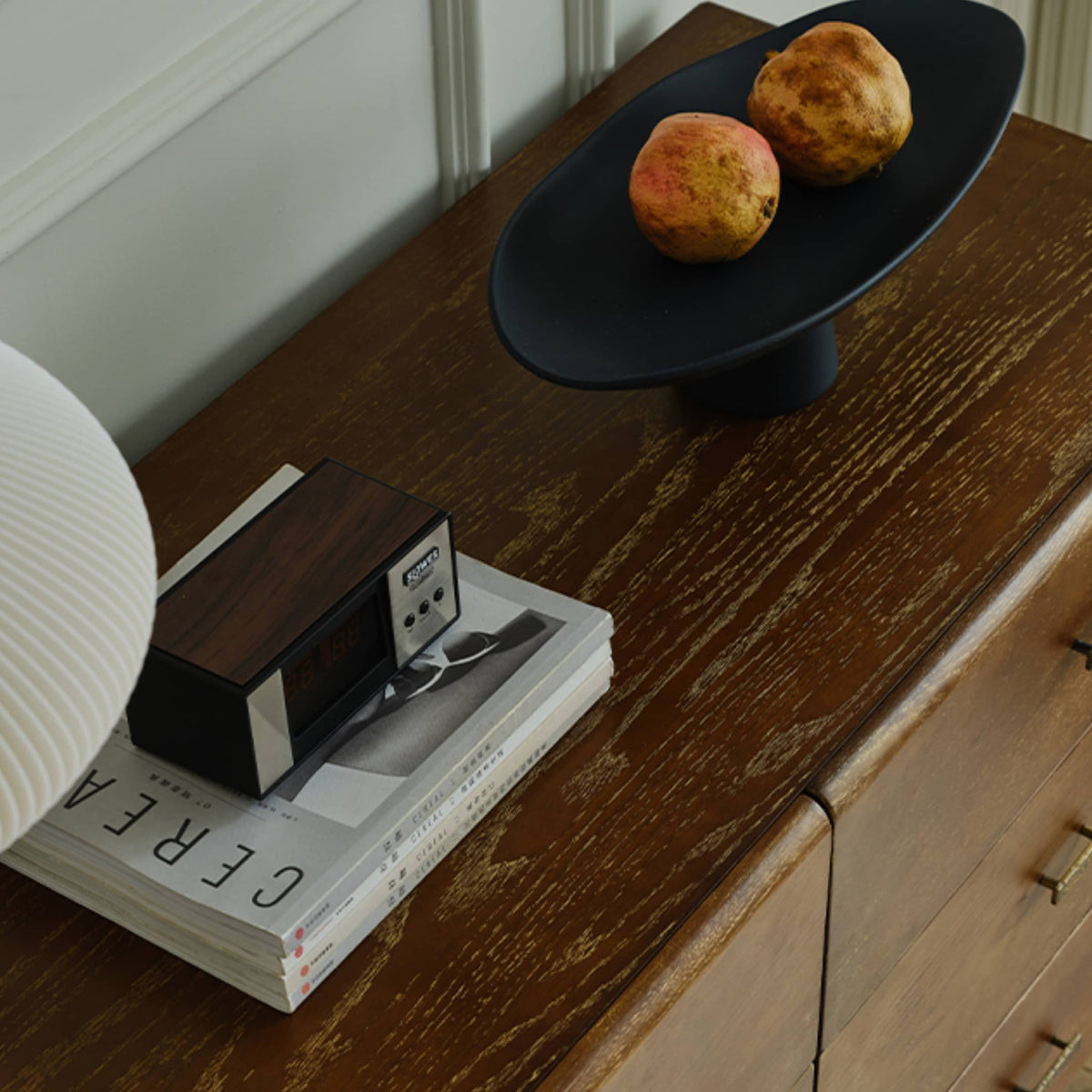 レッドオーク製キャビネット 高品質収納家具 シンプルモダンデザイン Hersa-1637