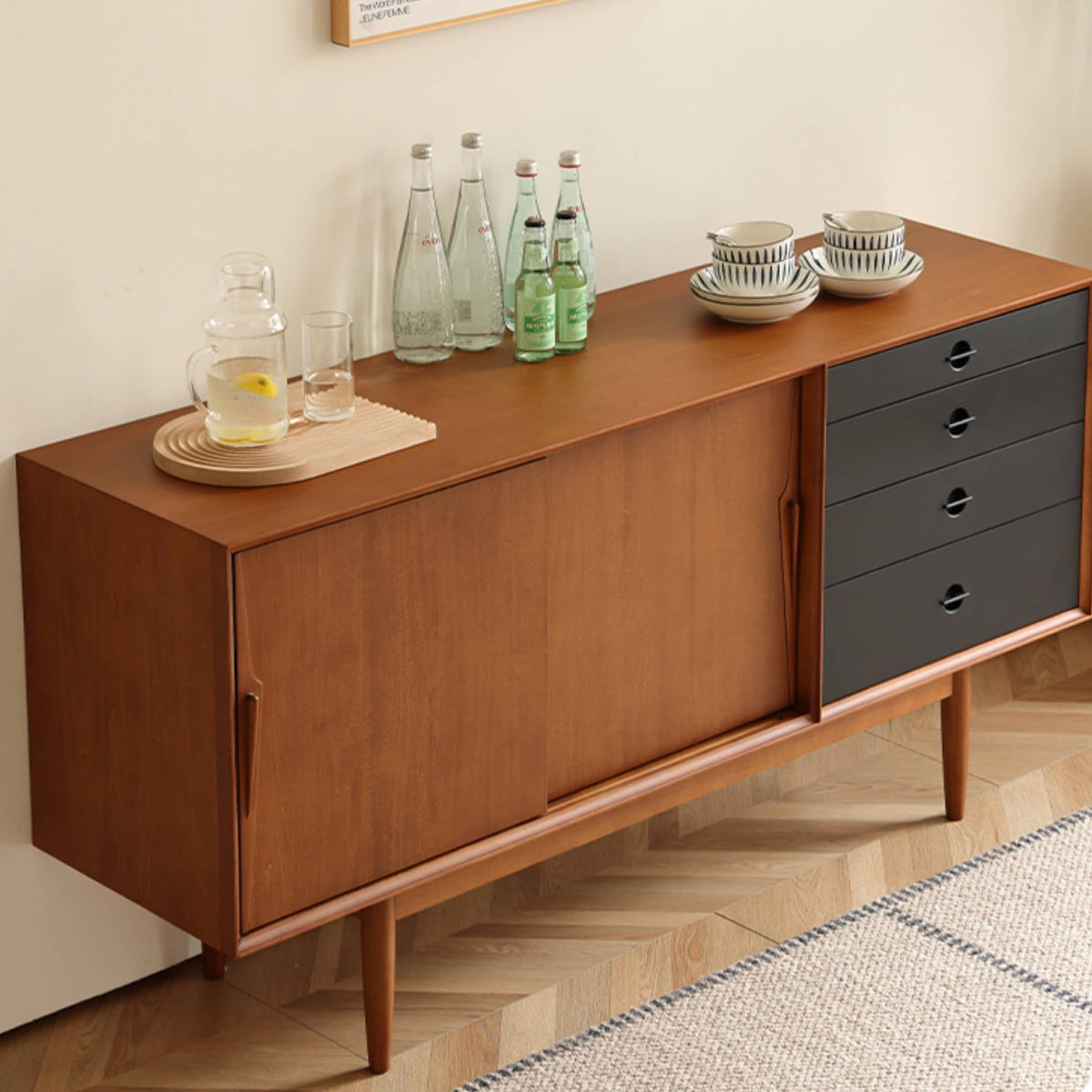 高級ツゲ材キャビネット|職人技の仕上げで耐久性抜群 Hersa-1638