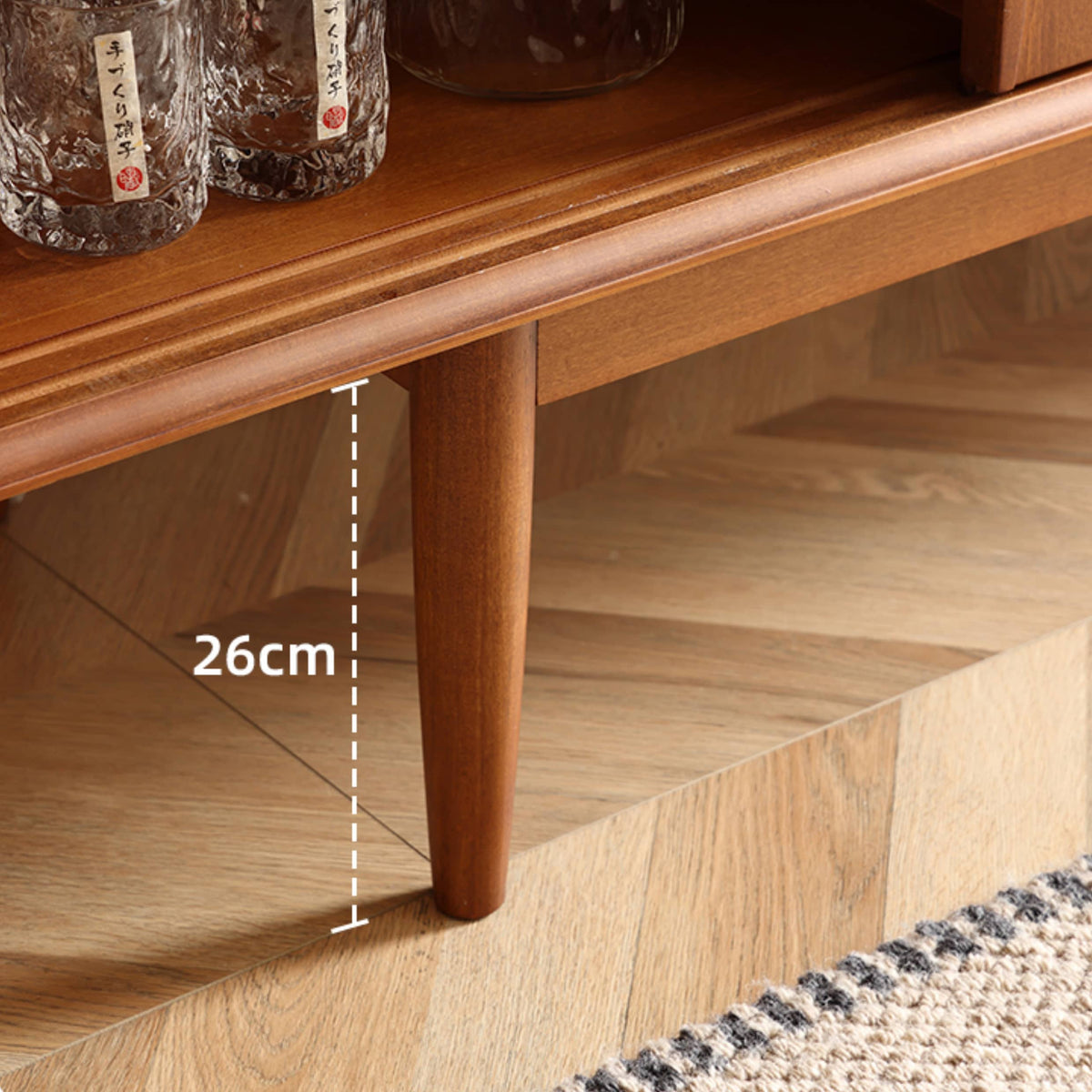 高級ツゲ材キャビネット|職人技の仕上げで耐久性抜群 Hersa-1638