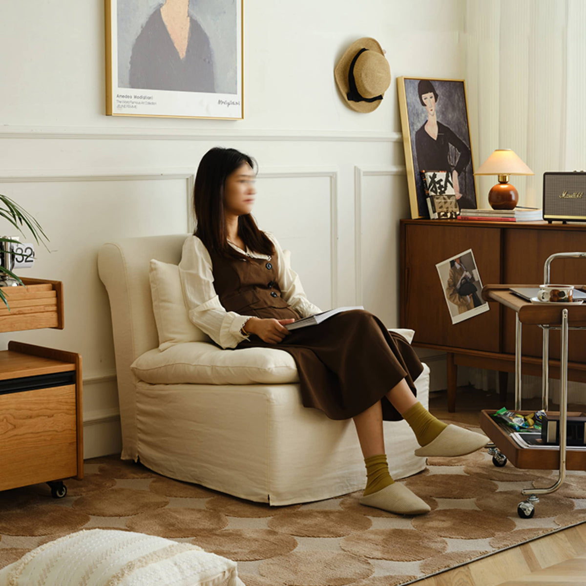 【格调高まる】リネン&綿麻素材使用!贅沢パインダウンシリコンフィルソファー Hersa-1640