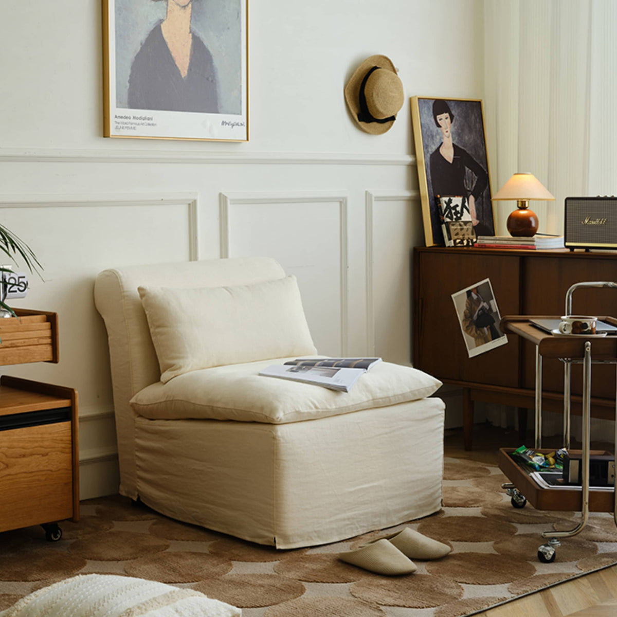 【格调高まる】リネン&綿麻素材使用!贅沢パインダウンシリコンフィルソファー Hersa-1640