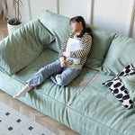 無垢材&多層板使用の快適ダウンソファー - 高級感溢れるデザイン Hersa-1642