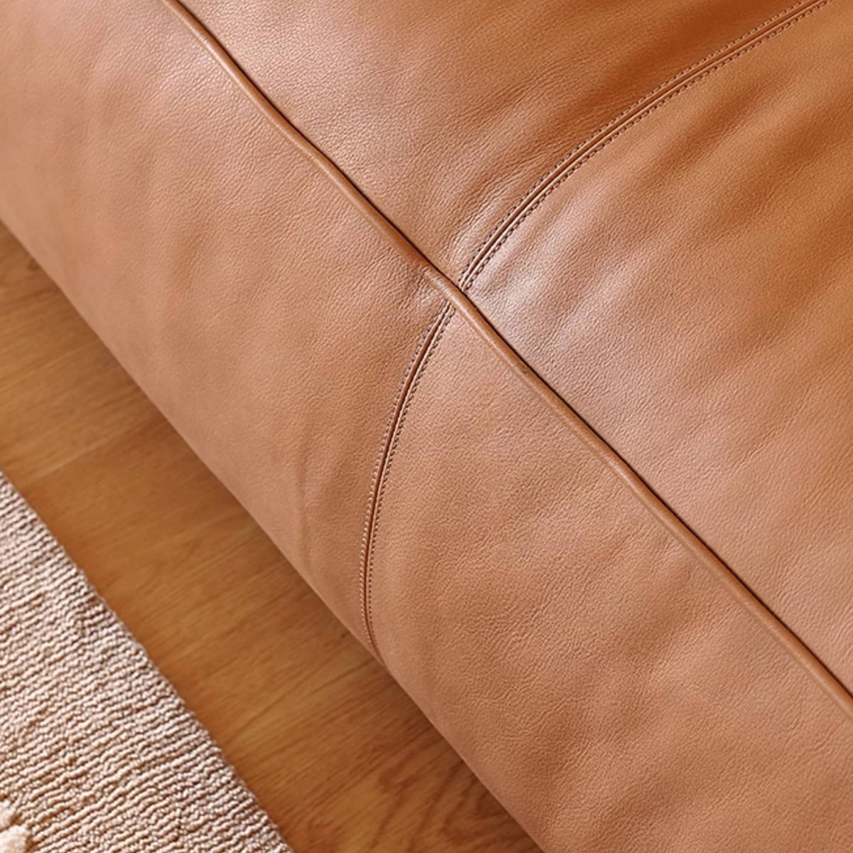 「高級無垢材パイン使用!快適ダウン&シリコンフィルクッション、合成皮革&本革ソファー」 Hersa-1647