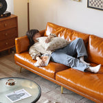 【快適&贅沢!】パイン多層板×ダウン×シリコンフィル使用高級PUレザー?本革ソファー Hersa-1648