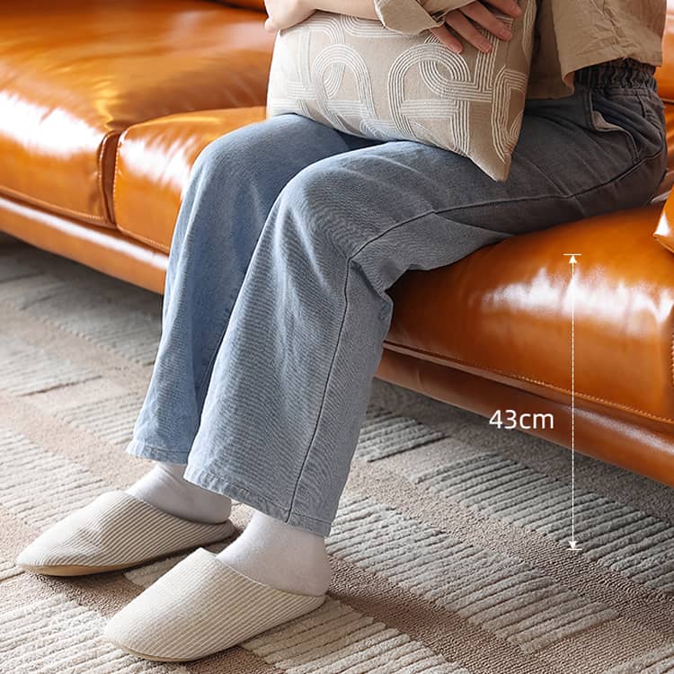 【快適&贅沢!】パイン多層板×ダウン×シリコンフィル使用高級PUレザー?本革ソファー Hersa-1648