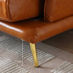 【快適&贅沢!】パイン多層板×ダウン×シリコンフィル使用高級PUレザー?本革ソファー Hersa-1648