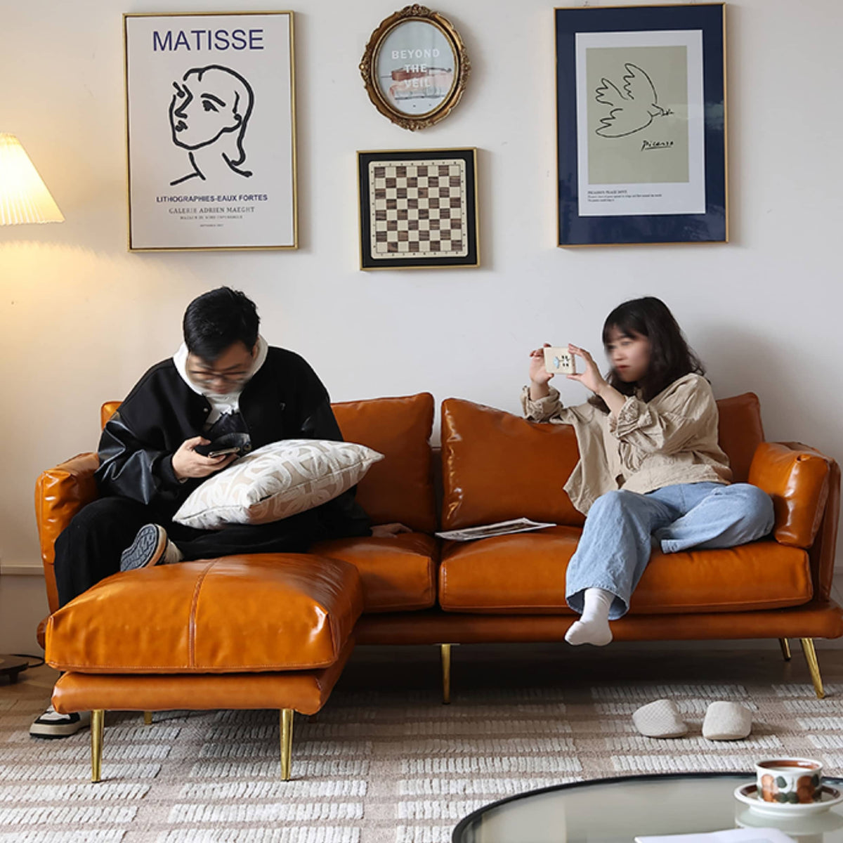 【快適&贅沢!】パイン多層板×ダウン×シリコンフィル使用高級PUレザー?本革ソファー Hersa-1648