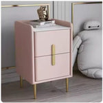 ナイトテーブル ピンク ホワイト ブラック ブラウン イエロー ベージュ ブルー グリーン ライトグレー ダークグレー PUレザー スチール 無垢材フレーム セラミック yk-07-nighttable