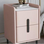 ナイトテーブル ピンク ホワイト ブラック ブラウン イエロー ベージュ ブルー グリーン ライトグレー ダークグレー PUレザー スチール 無垢材フレーム セラミック yk-07-nighttable