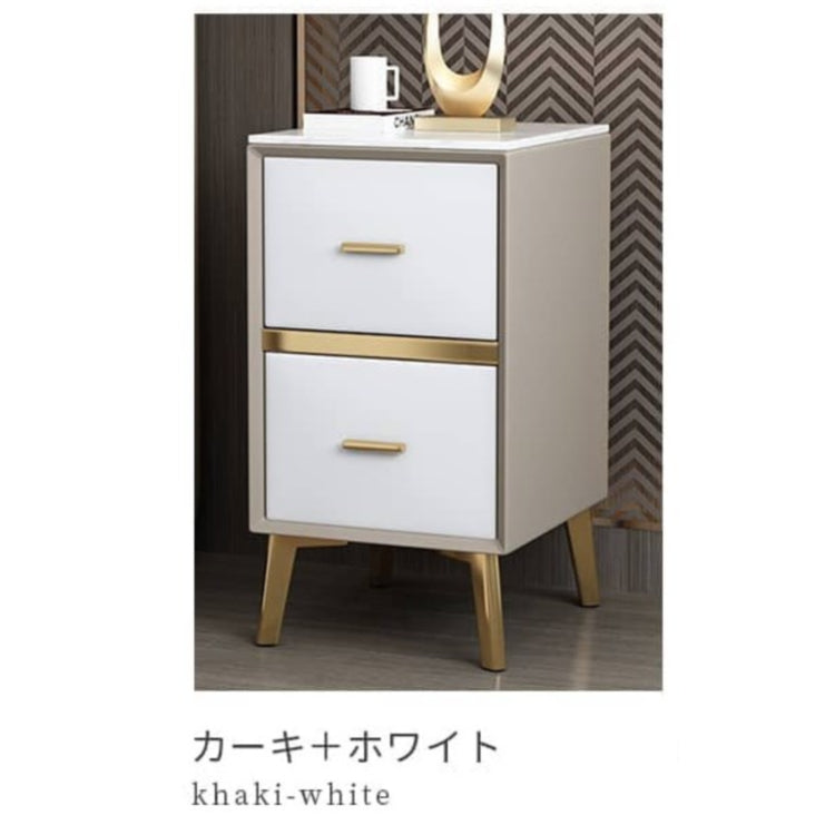 ナイトテーブル カーキ ホワイト オレンジ ベージュ グレー ブルー カーキ+ホワイト オレンジ+ホワイト ブルーグレー+ホワイト グレー+ホワイト セラミック 合成皮革 天然木 スチール yk-01-nightable