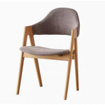 チェア グレー ブラウン オーク材 綿麻 ysys-b3124-chair