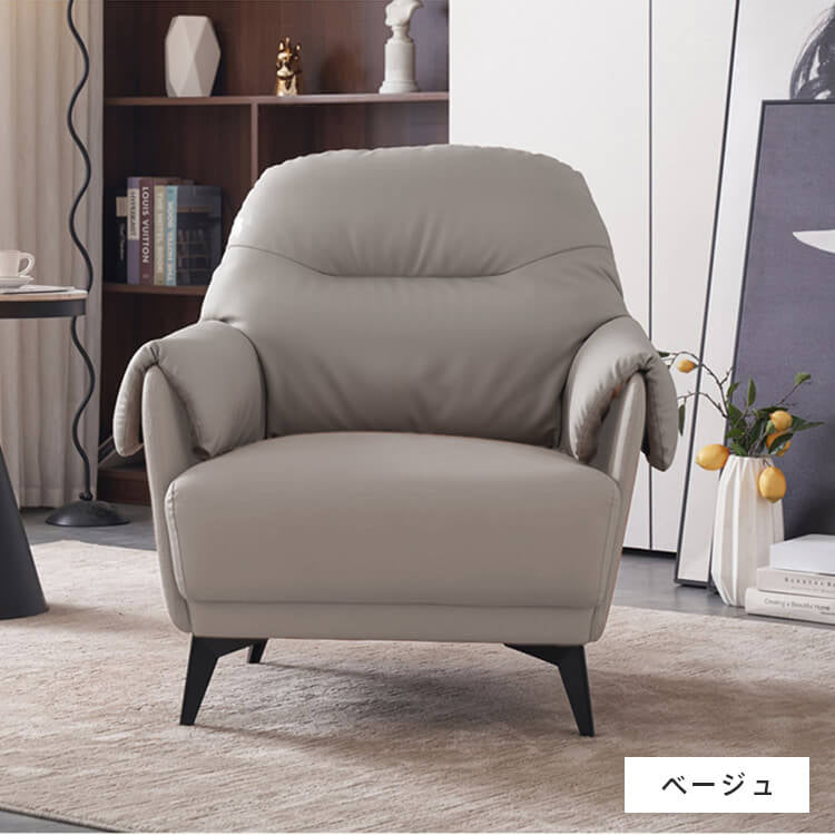 ソファー オレンジ+ベージュ グレー+ベージュ ブラック+ベージュ ベージュ マイクロファイバーレザー シリコンフィル 天然木 dlo-035