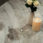 デザイナーズ 大理石ダイニングテーブル ナチュラルグレー 天然石天板 高級ラグジュアリーモダン jrjj-6340