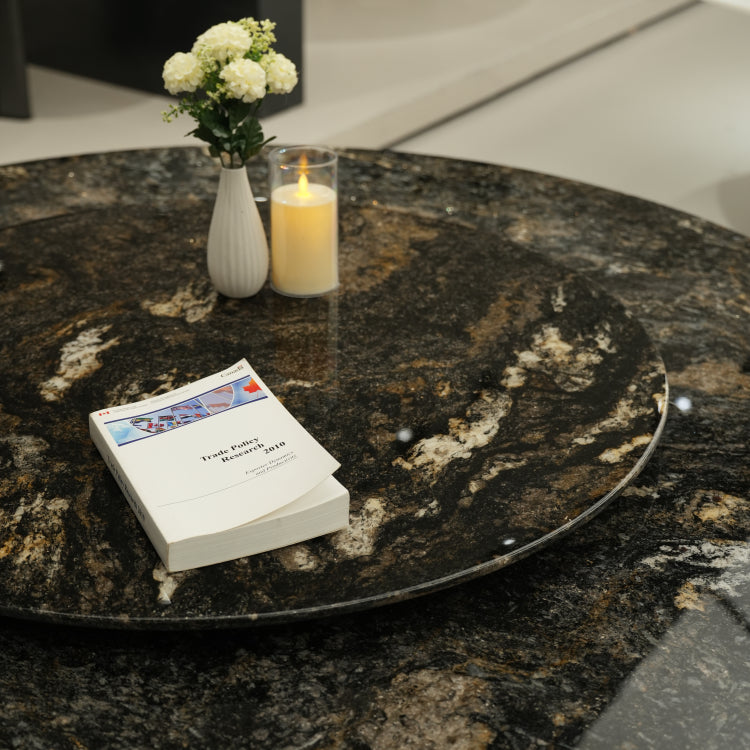 デザイナーズ 大理石テーブル ブラックマーブル×ゴールドベース 高級ラグジュアリーダイニング jrjj-6626