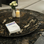 デザイナーズ 大理石テーブル ブラックマーブル×ゴールドベース 高級ラグジュアリーダイニング jrjj-6626