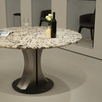 デザイナーズ 大理石ダイニングテーブル ベージュ×ブラックモダン アートスタイル ラグジュアリー家具 jrjj-6788