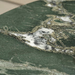 デザイナーズ 大理石ダイニングテーブル グリーン×シルバーアート 高級ラグジュアリーモダン jrjj-6772