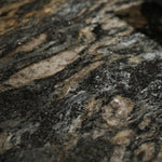 デザイナーズ 大理石ダイニングテーブル ブラック×ブロンズ 天然石天板 円形ラグジュアリー モダンテーブル jrjj-6806