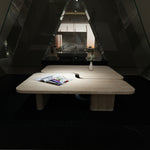 デザイナーズ トラバーチン ローテーブル ナチュラルベージュ センターテーブル 天然石モダン 組み合わせリビングテーブル120cm×90cm jrjj-8573