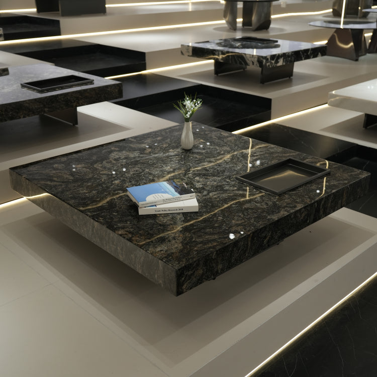 デザイナーズ 大理石センターテーブル モダンラグジュアリー スクエアローテーブル 4色展開120cm 100cm jrjj-899A