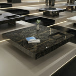 デザイナーズ 大理石センターテーブル モダンラグジュアリー スクエアローテーブル 4色展開120cm 100cm jrjj-899A