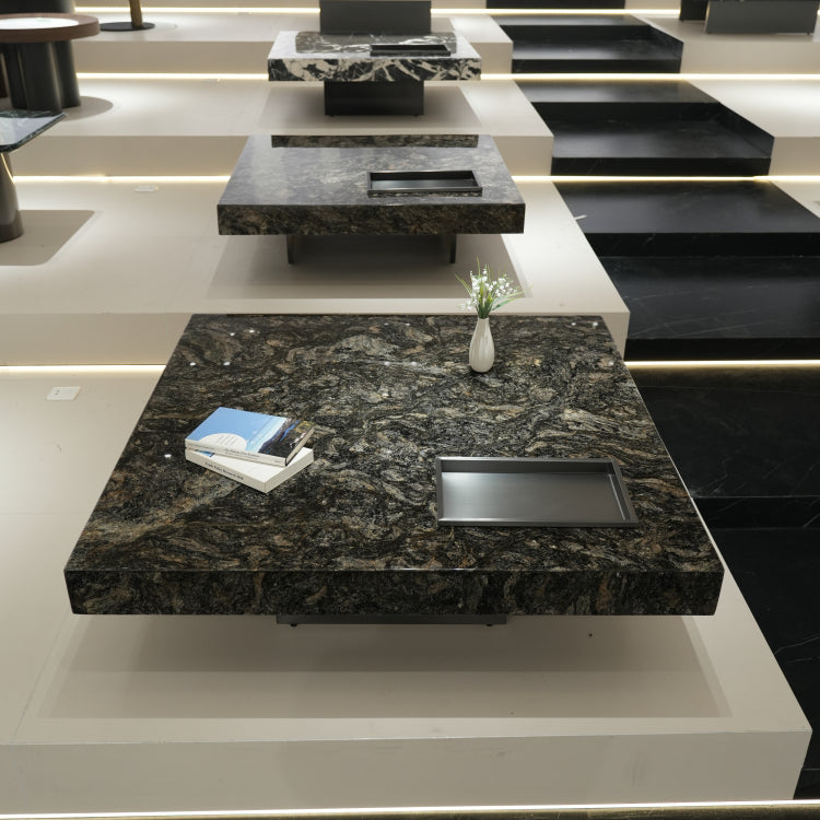 デザイナーズ 大理石センターテーブル モダンラグジュアリー スクエアローテーブル 4色展開120cm 100cm jrjj-899A