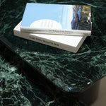 デザイナーズ 大理石ローテーブル 高級グリーンストーン モダンラグジュアリー センターテーブル80cm jrjj-8506