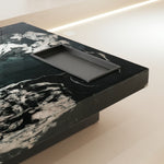 デザイナーズ 大理石センターテーブル モダンラグジュアリー スクエアローテーブル 4色展開120cm 100cm jrjj-899A