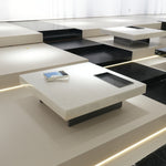 デザイナーズ 大理石センターテーブル モダンラグジュアリー スクエアローテーブル 4色展開120cm 100cm jrjj-899A