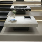 デザイナーズ 大理石センターテーブル モダンラグジュアリー スクエアローテーブル 4色展開120cm 100cm jrjj-899A