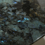 ラグジュアリー 天然大理石ダイニングテーブル ブルーグリーン調天板 円形モダンデザイン 高級インテリアダイニング130cm jrjj-6627