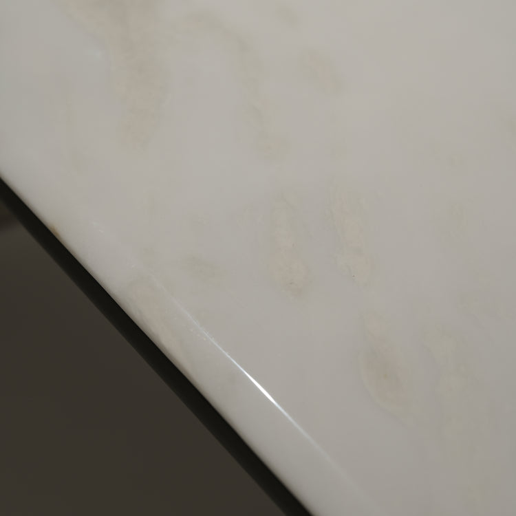 ラグジュアリー 天然大理石ダイニングテーブル フェンディホワイト調天板 高級モダンインテリア ダイニングデザイン180cm 250cm jrjj-6801