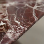 ラグジュアリー 天然大理石テーブル ダイニングテーブル パープルレッド調天板 高級モダンインテリア デザイナーズダイニング180cm×90cm jrjj-6694