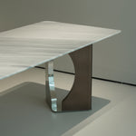 ラグジュアリー 天然大理石テーブル ダイニングテーブルデザイナーズダイニング 高級エレガントモダンインテリア180cm×90cm jrjj-6771