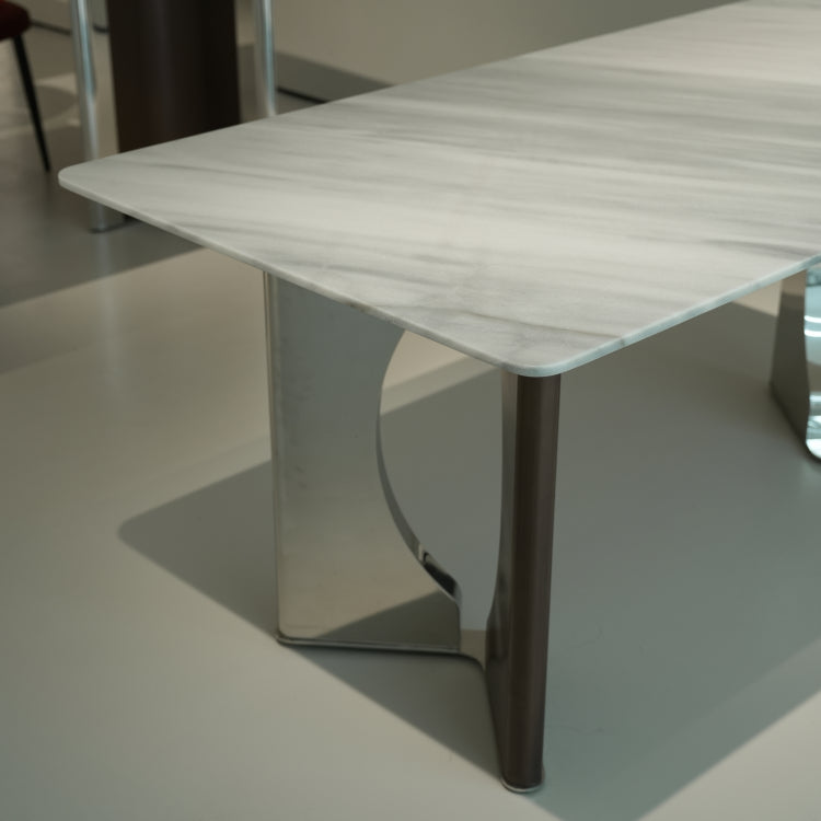 ラグジュアリー 天然大理石テーブル ダイニングテーブルデザイナーズダイニング 高級エレガントモダンインテリア180cm×90cm jrjj-6771