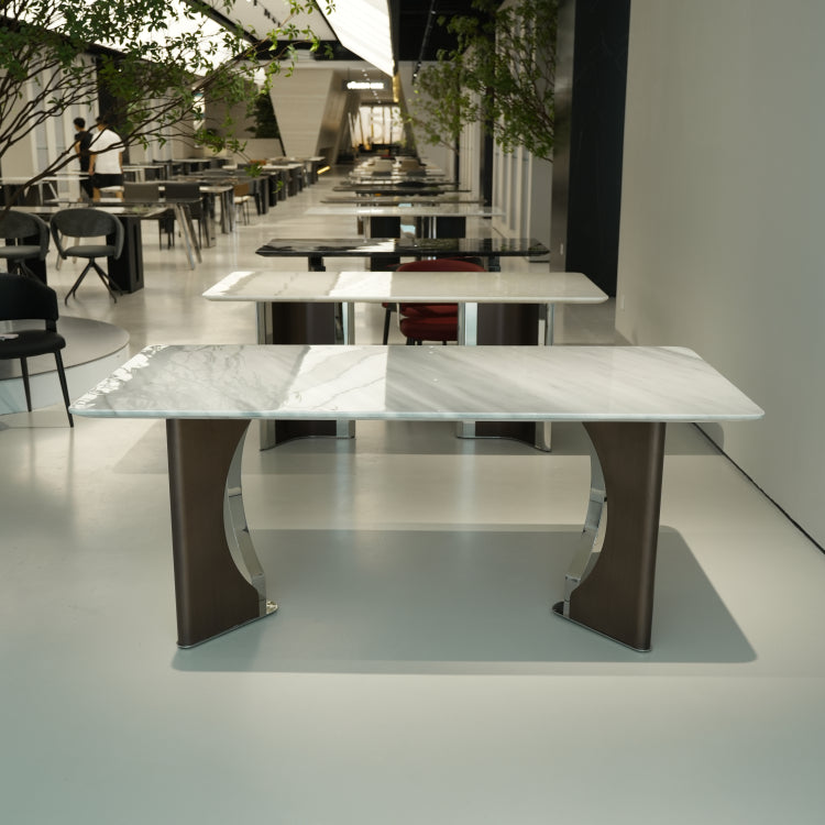 ラグジュアリー 天然大理石テーブル ダイニングテーブルデザイナーズダイニング 高級エレガントモダンインテリア180cm×90cm jrjj-6771