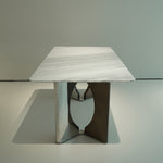 ラグジュアリー 天然大理石テーブル ダイニングテーブルデザイナーズダイニング 高級エレガントモダンインテリア180cm×90cm jrjj-6771