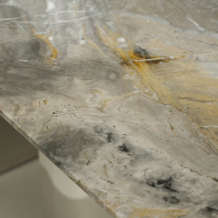 天然大理石 ヴェネチアブラウン マーブルテーブル ダイニングテーブル 高級モダンデザイン ステンレス脚 ラグジュアリー家具180cm×90cm jrjj-6739