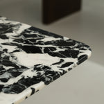 ラグジュアリー 天然大理石テーブル ダイニングテーブル ブラックマーブル調 高級デザイナーズダイニング モダンインテリア180cm×90cm jrjj-6688