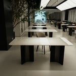 ラグジュアリー 天然大理石テーブル ダイニングテーブル ホワイトストーン調 高級デザイナーズ モダンインテリア180cm 140cm jrjj-6696