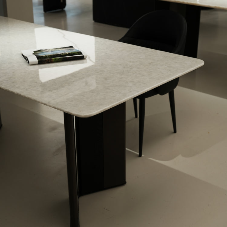 ラグジュアリー 天然大理石テーブル ダイニングテーブル ホワイトマーブル調 高級デザイナーズ家具 モダンインテリア180cm×90cmjrjj-A22