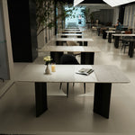 ラグジュアリー 天然大理石テーブル ダイニングテーブル ホワイトマーブル調 高級デザイナーズ家具 モダンインテリア180cm×90cmjrjj-A22