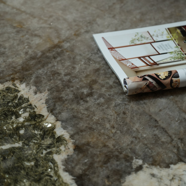 ラグジュアリー 天然大理石ダイニングテーブル アイスグレーブルー調天板 高級オーバルデザイン ゴールド脚 モダンインテリア220cm 240cm jrjj-696-kiseki