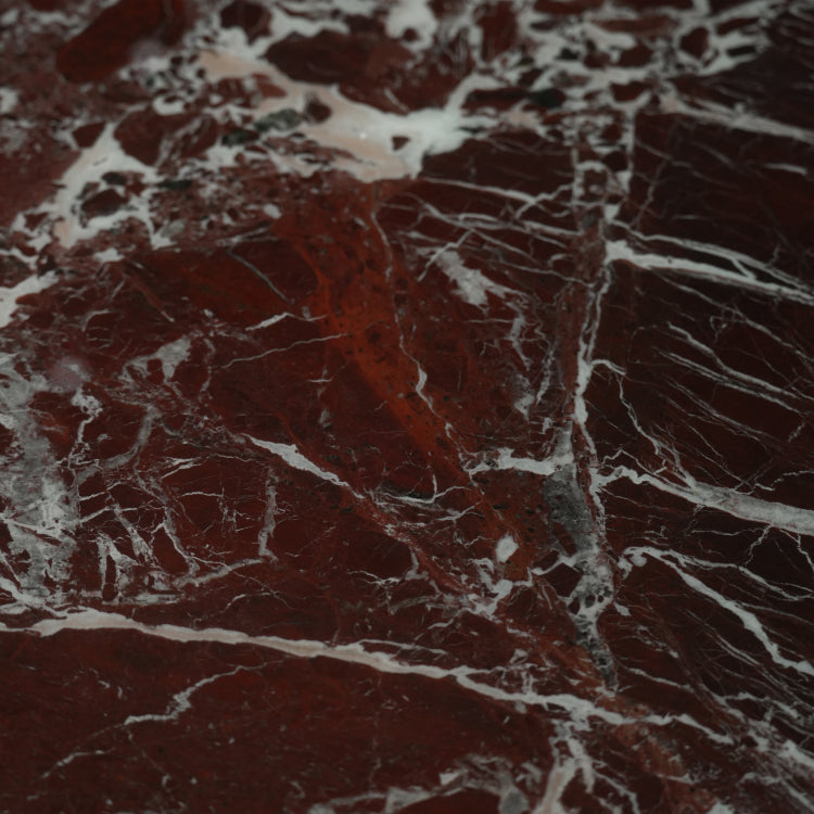 ラグジュアリー 天然大理石テーブル ダイニングテーブル ボルドーレッド調 大厚底板デザイン 高級デザイナーズ家具280cm×115cm jrjj-6751