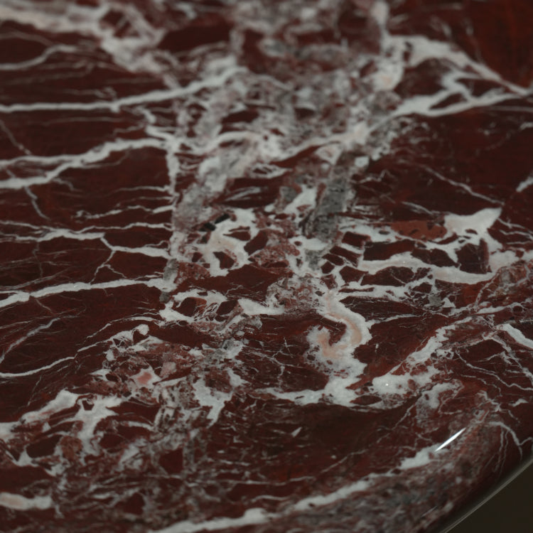 ラグジュアリー 天然大理石テーブル ダイニングテーブル ボルドーレッド調 大厚底板デザイン 高級デザイナーズ家具280cm×115cm jrjj-6751