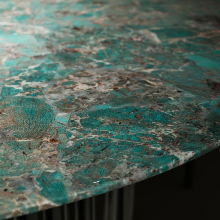 デザイナーズ 天然大理石円卓 ダイニングテーブル アマゾングリーン調 高級モダンリビングテーブル ナチュラルエレガンス220cm jrjj-6691