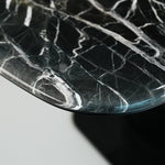 デザイナーズ天然大理石ダイニングテーブル ブラック&ブラウン天板が映える高級モダンインテリア180cm jrjj-6692