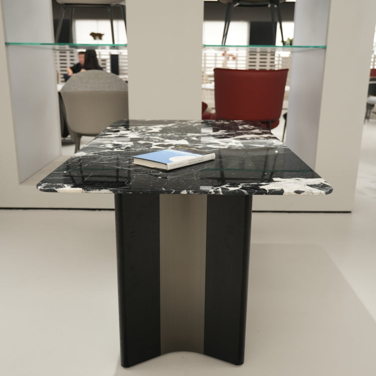 ラグジュアリー 天然大理石テーブル ダイニングテーブル ホワイトストーン調 高級デザイナーズ モダンインテリア180cm 140cm jrjj-6696