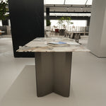 デザイナーズ 大理石ダイニングテーブル ナチュラルホワイト×ゴールド 天然石天板 高級ラグジュアリーモダン jrjj-6738