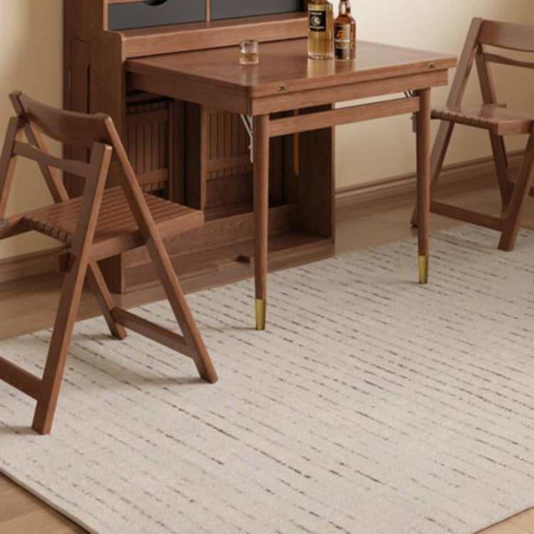 天然木の伸縮式ダイニングテーブルセット 折りたたみチェアと収納一体型サイドボードを備えた北欧調スペースセーブ家具 xmw-01